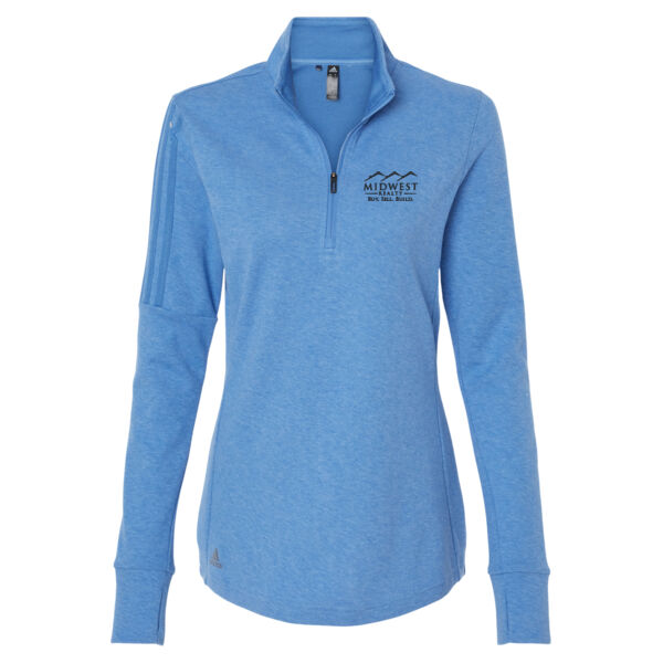   - Women's 3-Stripes Quarter-Zip Sweater Thumbnail